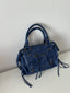 AMY bag VERA PELLE bluette pre-ordine