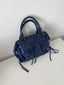 AMY bag VERA PELLE bluette pre-ordine