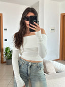 OFFTHESHOULDER pull WHITE