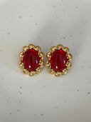 ALMA burgundy earrings