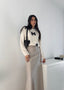 Gonna ICONIC satin lunga LIGHT BEIGE