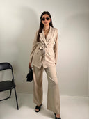 CO-ORD blazer + pantaloni sartoriali BEIGE