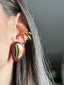 IRREGULAR burgundy earrings