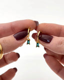 Colors Baguette Silver 925 Hoops