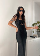 SPARKLE cut-out dress LUNGO black