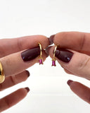 Colors Baguette Silver 925 Hoops