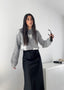Gonna ICONIC satin lunga BLACK