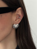 RIBBED HEART earrings