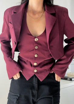 GILET aesthetic BURGUNDY
