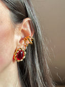 ALMA burgundy earrings
