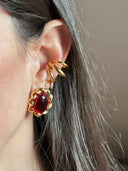 ALMA burgundy earrings