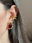 ALMA burgundy earrings