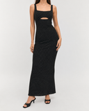 SPARKLE cut-out dress LUNGO black