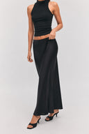 Gonna ICONIC satin lunga BLACK