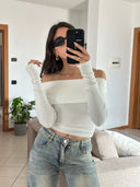 OFFTHESHOULDER pull WHITE