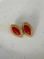 SLICE burgundy earrings