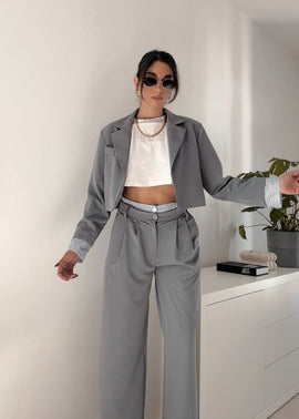 CO-ORD blazer + pantaloni sartoriali GRAY