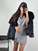 GILET stile gessato GRAY