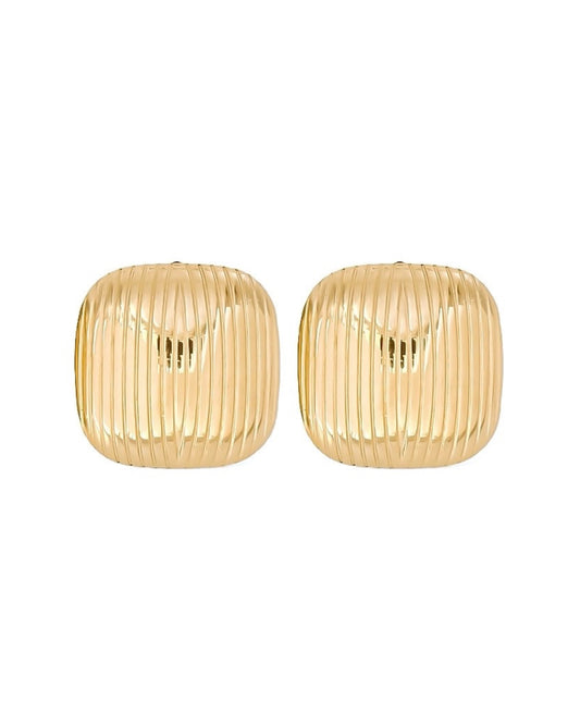 RIBBED SQUARE earrings