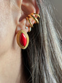 SLICE burgundy earrings