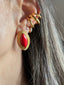 SLICE burgundy earrings