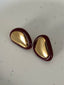 IRREGULAR burgundy earrings