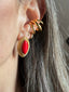 SLICE burgundy earrings