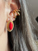 SLICE burgundy earrings